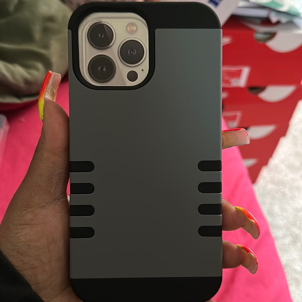Two piece iPhone 12/13 Pro Maxx case snap on case never used